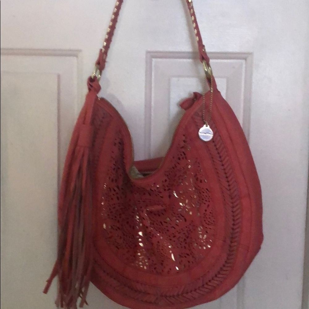 Big Buddha orange hobo bag